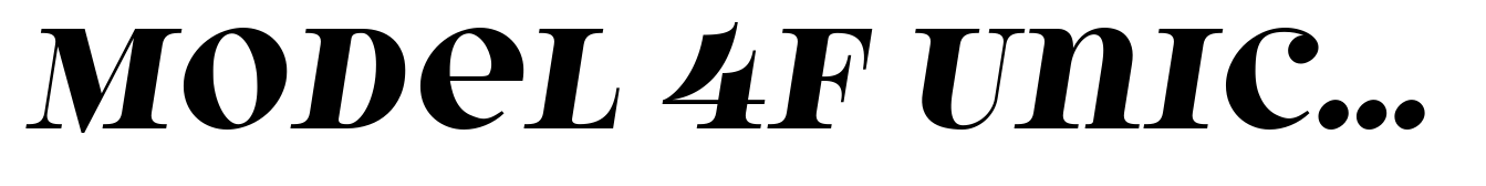 Model 4F Unicase Bold Italic